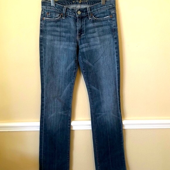 7 For All Mankind Denim - 7 For All Mankind Straight Leg Low Rise Jeans Woman’s Size 27